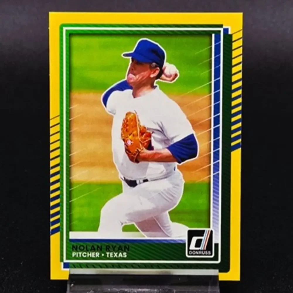 Nolan Ryan Optic Shock Red Blue Foil Yellow Flood Texas Rangers Hall of Famer